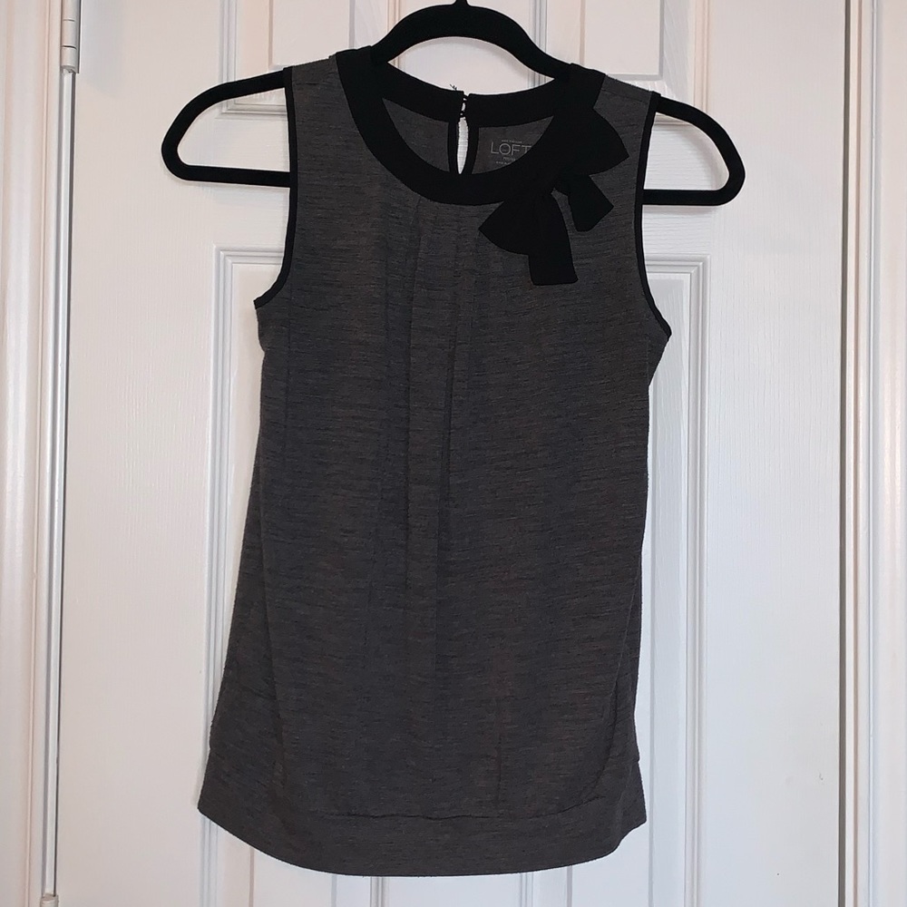 Bow collar keyhole detail blouse